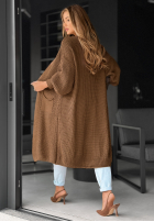 Dlhý kardigan oversize Lincoln Park čokoládový