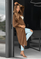 Dlhý kardigan oversize Lincoln Park čokoládový