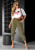 Nohavice z paskiem Take A Look khaki