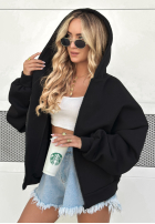 Mikina s kapucňou oversize Don't Tell čierna