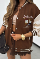 Mikina bejsbolówka Lookie Club čokoládová