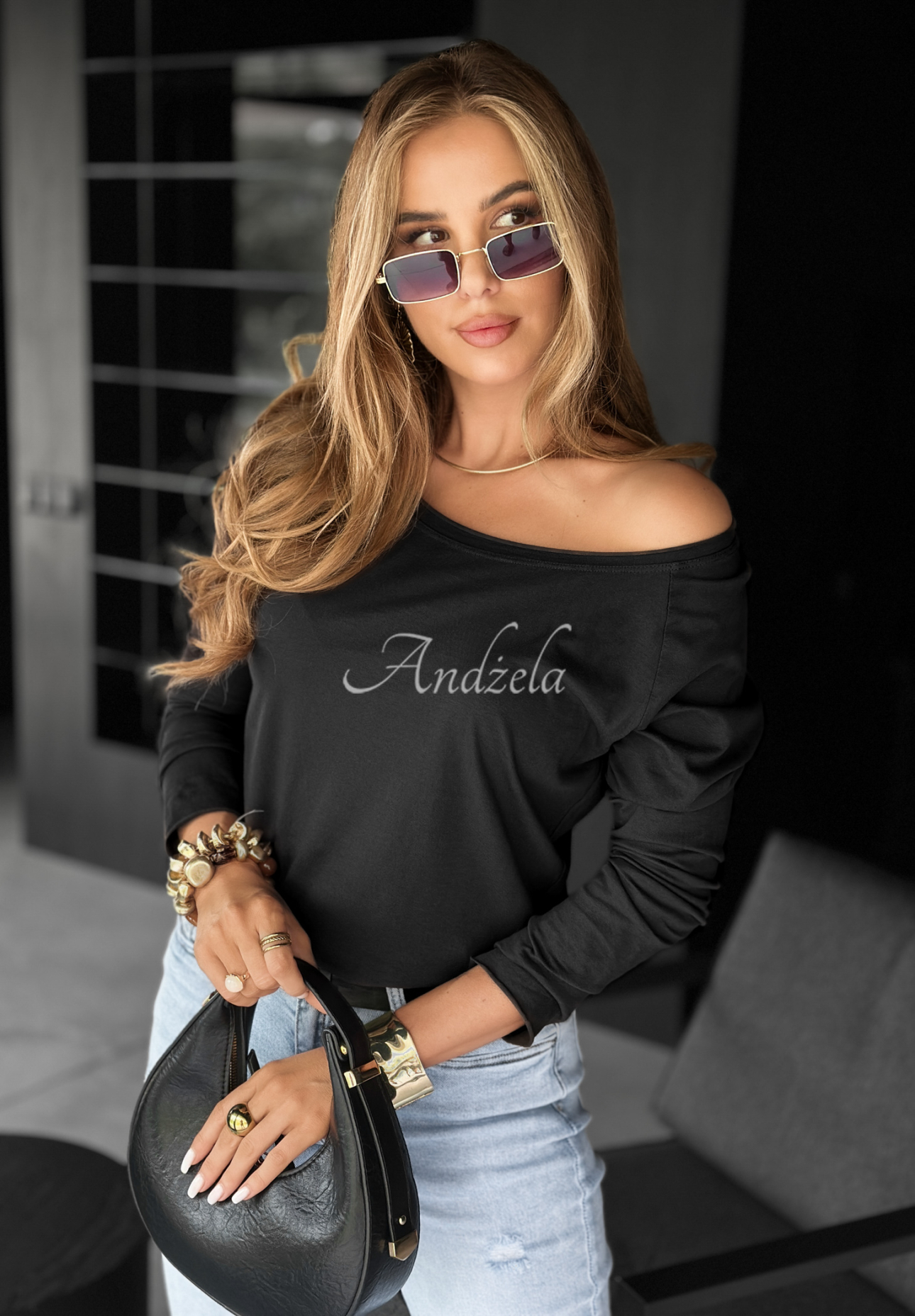 Blúzka longsleeve Not Available čierna