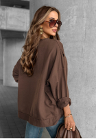 Mikina oversize New Princeton  čokoládová