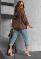 Mikina oversize New Princeton  čokoládová