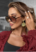 Okuliare przeciwsłoneczne so vzormi Sunnies For Me hnedé