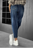 Nohavice džínosové mom fit Live Fearless tmavomodré