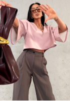 Eleganckie Nohavice wide leg La Milla Own Rules čokoládové