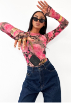 Kwiecista Blúzka La Milla Pink Dream różowo-čokoládová