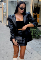 Skórzana Sukňa  mini La Milla Not Yet čierna