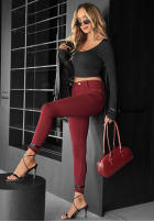 Nohavice džínosové skinny Fuel Your Passion bordové