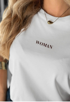 Tričko z nadrukiem Woman Biela