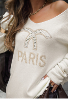Ľahký Sveter Dreaming Of Paris ecru