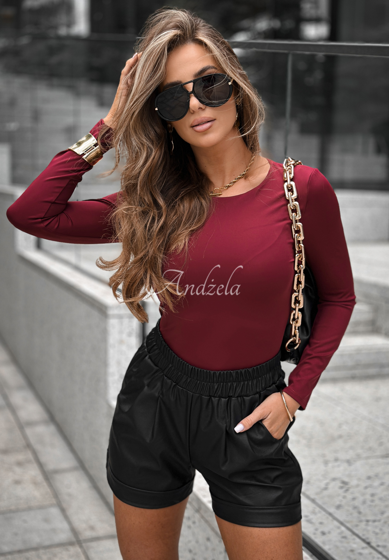 Blúzka longsleeve Not Anymore bordová