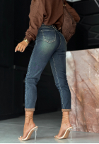 Nohavice jeanse loose fit More Than Words tmavomodré