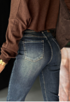 Nohavice jeanse loose fit More Than Words tmavomodré