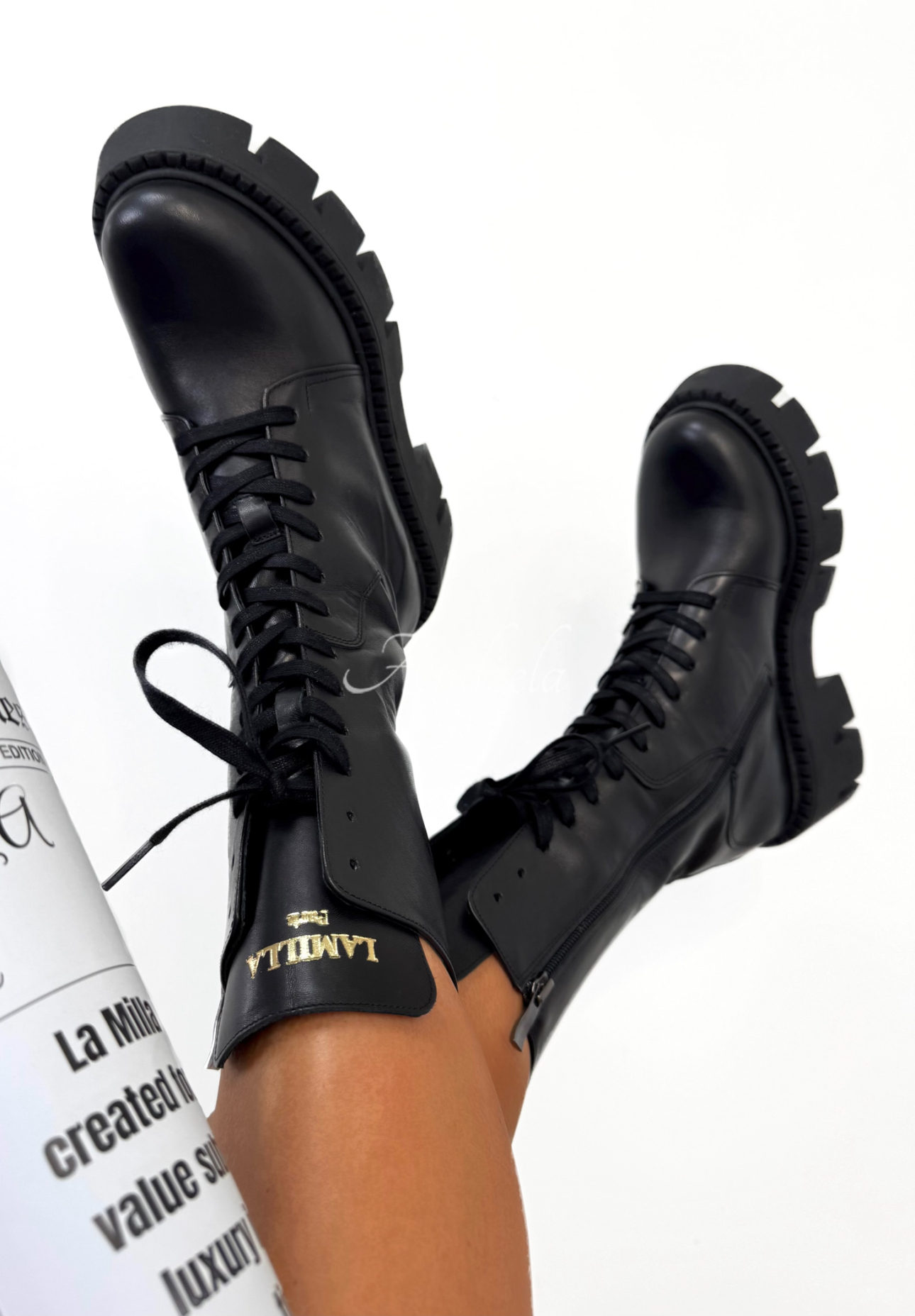 Kožené členkové čižmy workery La Milla Women&#039;s Intuition čierne