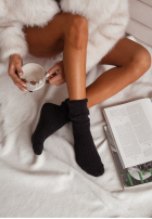 Dlhé wełniane skarpetki alpaka Blanket Season čierne