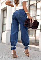 Nohavice džínosové z paskiem wide leg Power To Inspire tmavomodré