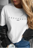 Tričko z nadrukiem Chocolate Mood Biela