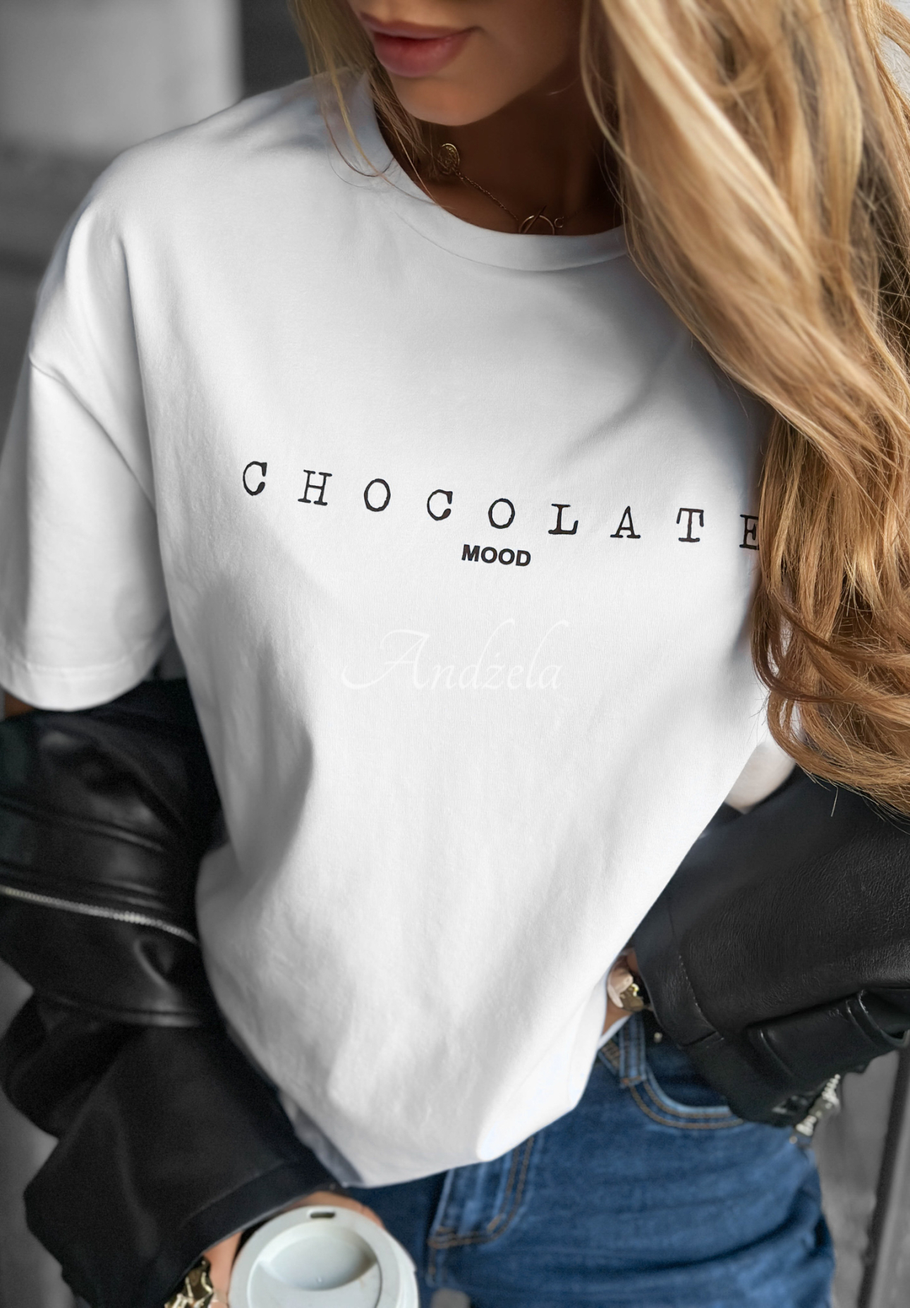 Tričko s potlačou Chocolate Mood Biela
