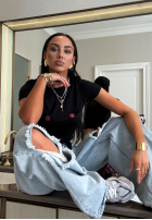 Nohavice džínosové z przetarciami La Milla Look At Her modré