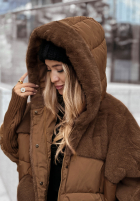 Prešívaná Bunda z futerkiem Snow & Pines ťavia