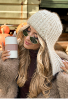 Čiapka uszatka First Frost béžová