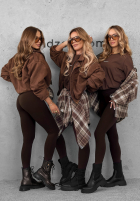 Košeľa w kratę Between Seasons čokoládová