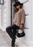 Sveter oversize Cocomore Dreamy Escape jasnoczekoladowy