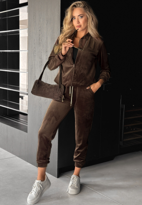 Velúrová súprava Better Later čokoládový