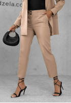 Eleganckie Nohavice Cigaretky Runway Ready Latte