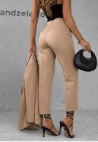 Eleganckie Nohavice Cigaretky Runway Ready Latte