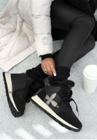 Sneakersy s kožušinou Getting Really Cold čierne