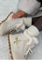 Sneakersy z futerkiem Getting Really Cold svetlobéžové