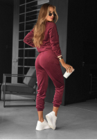 Welurowy Tepláková súprava Unfollowed bordová