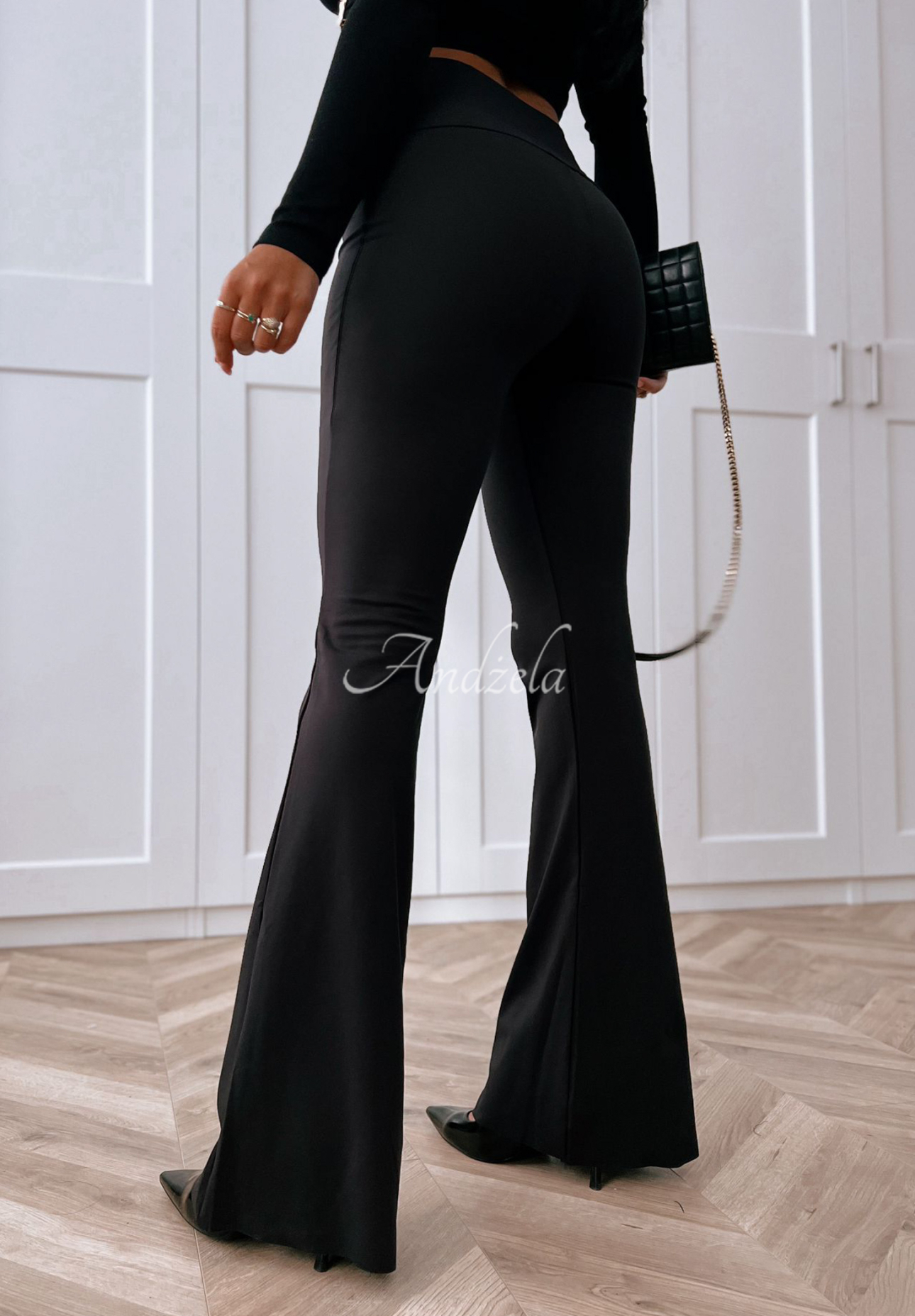 Viskózové rozšírené legíny Can’t Stop čierne