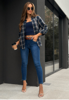 Nohavice džínosové skinny z paskiem Just Another Day tmavomodré