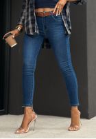 Nohavice džínosové skinny z paskiem Just Another Day tmavomodré