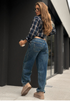 Nohavice džínosové wide leg Not Your Type tmavomodré
