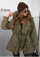 Puchowa Bunda parka z futerkiem Already Know khaki