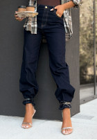 Džínsy wide leg Inspire The World tmavomodré