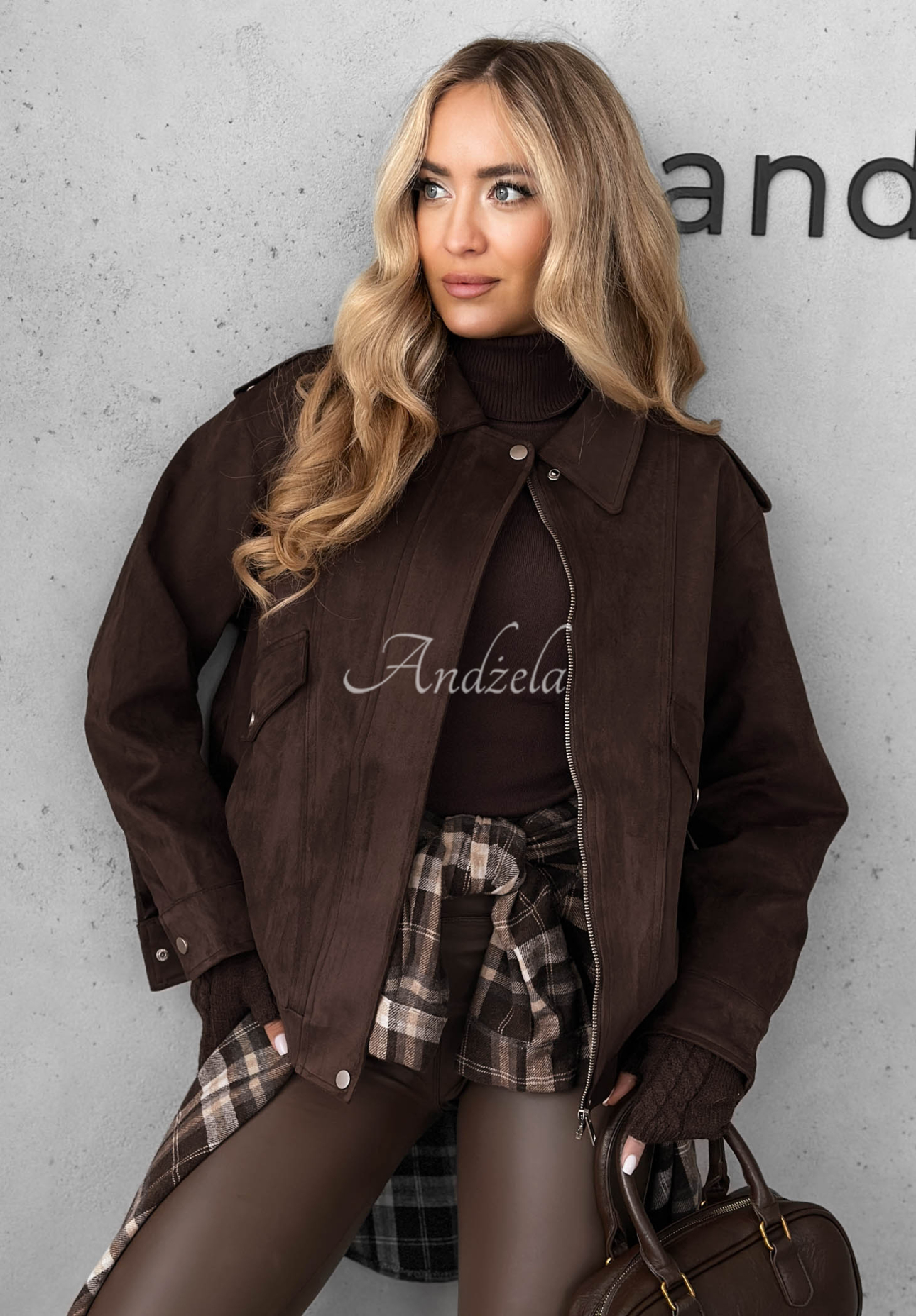 Semišová bunda Coldest Winds čokoládová