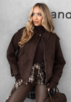 Semišová bunda Coldest Winds čokoládová