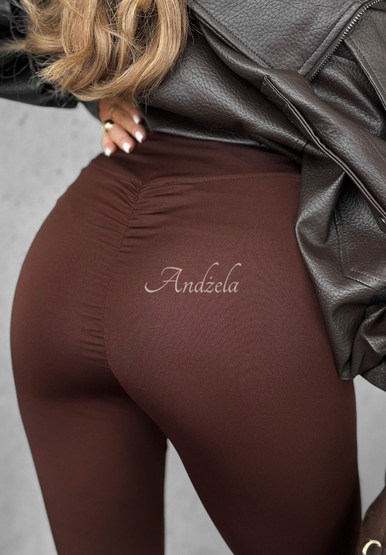 Legíny Push-Up Fit Females čokoládové