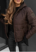 Prešívaná Bunda s kapucňou Just to Know čokoládová