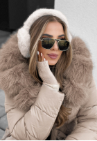 Chrániče na uši z futerkiem Frosty Kiss béžové