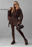 Overal z falbanką Someone's Dream čokoládový