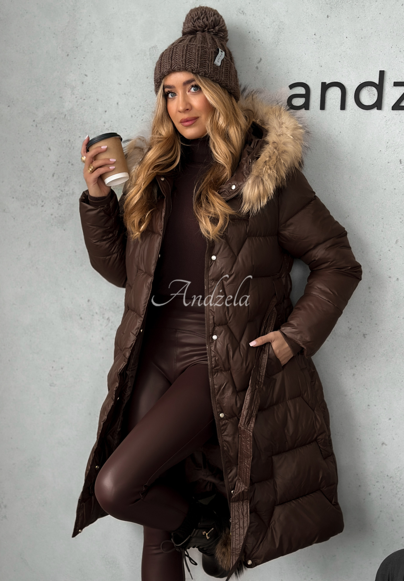Prešívaná bunda s kožušinkou Frostbite čokoládová II