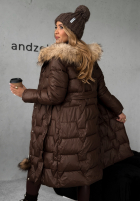 Prešívaná Bunda z futerkiem Frostbite čokoládová II