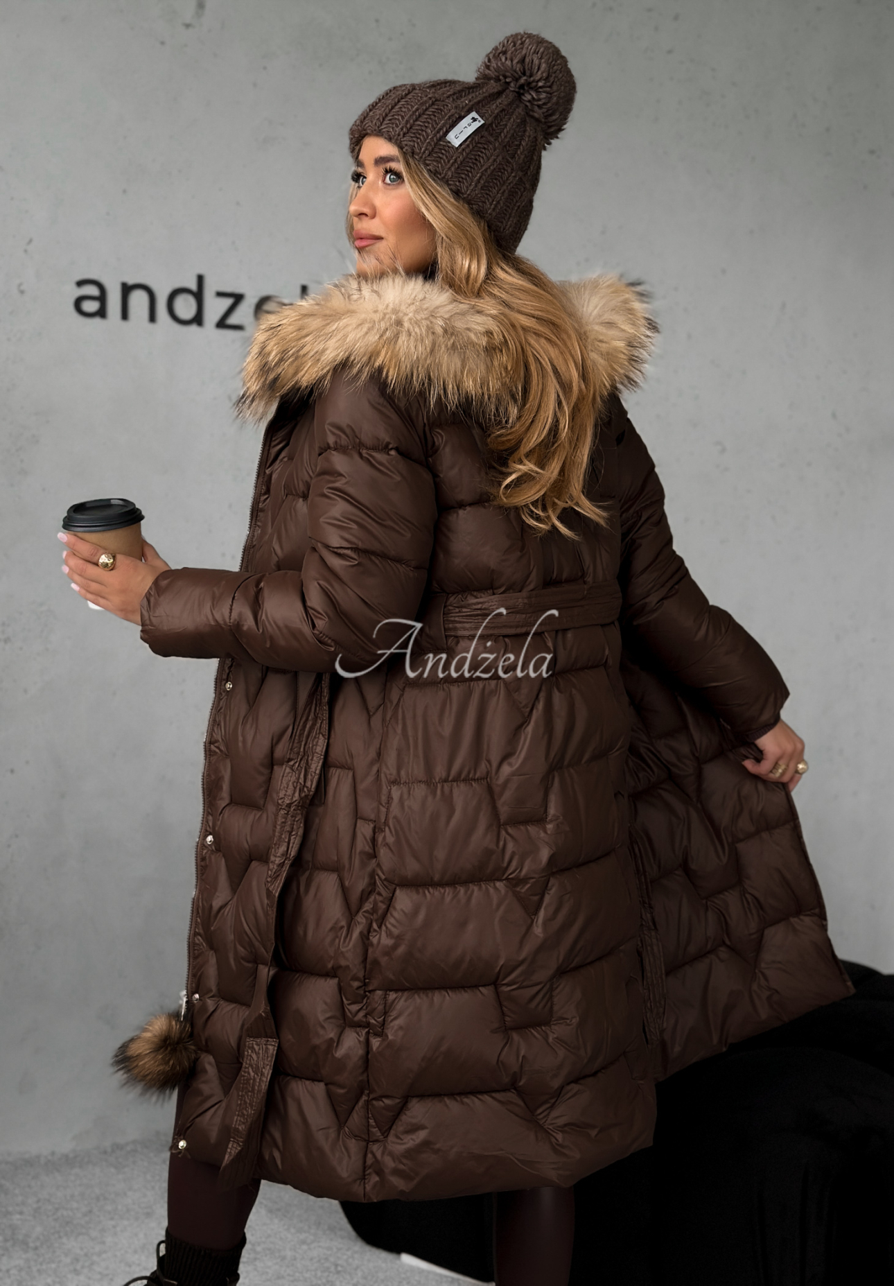 Prešívaná bunda s kožušinkou Frostbite čokoládová II